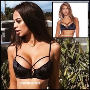 Dylan Black Underwire Bikini Top XL $120